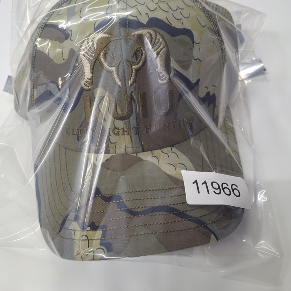 Kuiu Ultralight Hunting Camo Trucker Hat Ram Skull Logo One Size Snapback - Picture 6 of 6